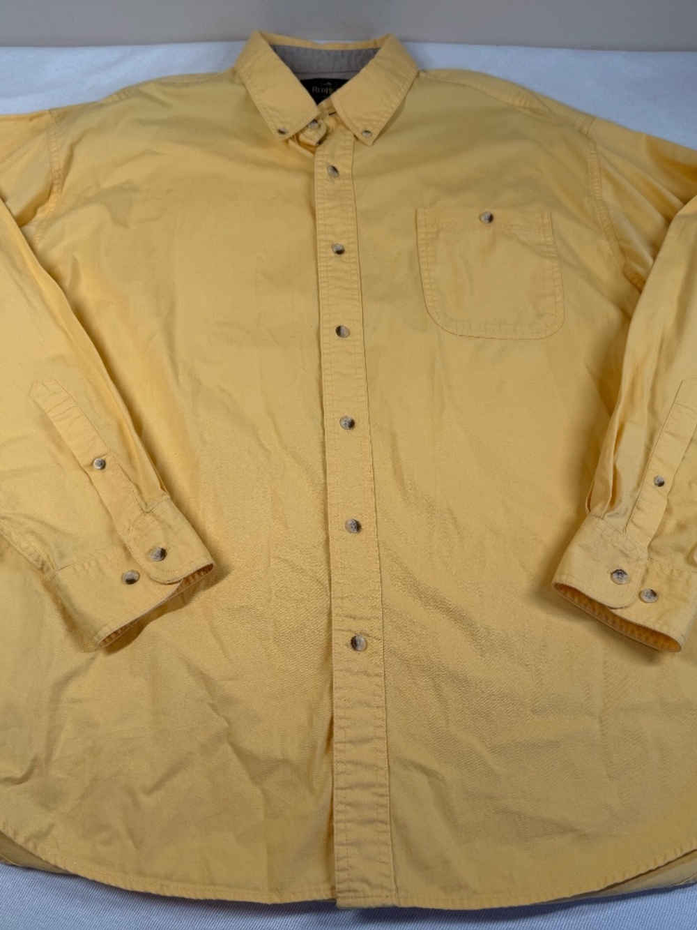 RedHead Men's Long Sleeve Button Up Shirt Size XL - Yellow